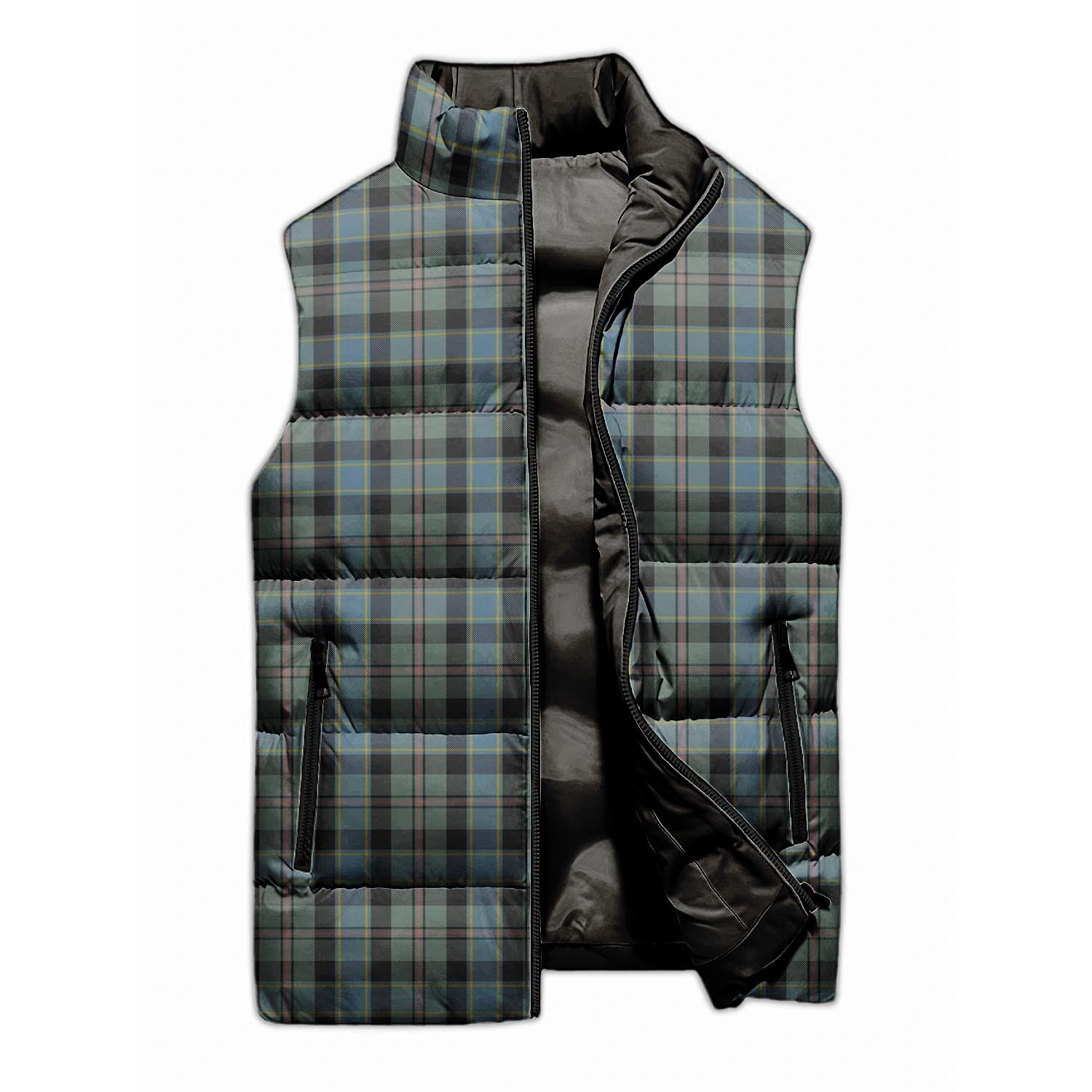 Ogilvie (Ogilvy) Hunting Tartan Sleeveless Puffer Jacket - Tartanvibesclothing