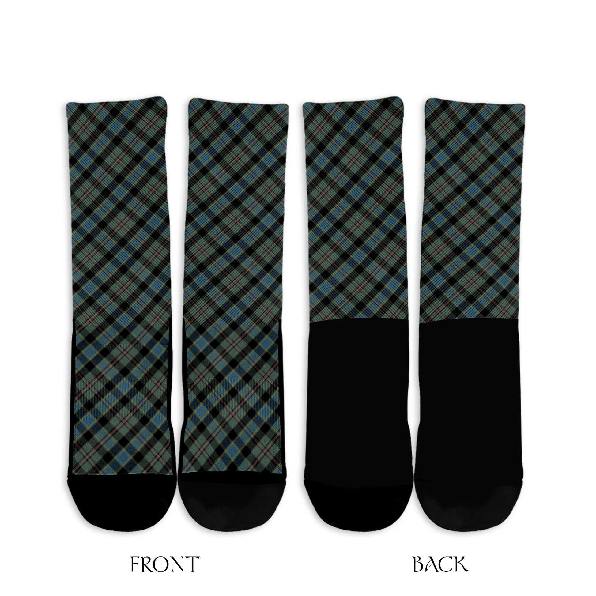 Ogilvie (Ogilvy) Hunting Tartan Crew Socks Cross Tartan Style - Tartanvibesclothing