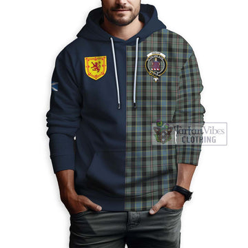 Ogilvie (Ogilvy) Hunting Tartan Hoodie Alba with Scottish Lion Royal Arm Half Style