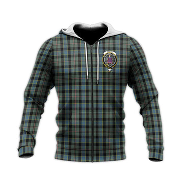 Ogilvie (Ogilvy) Hunting Tartan Knitted Hoodie with Family Crest