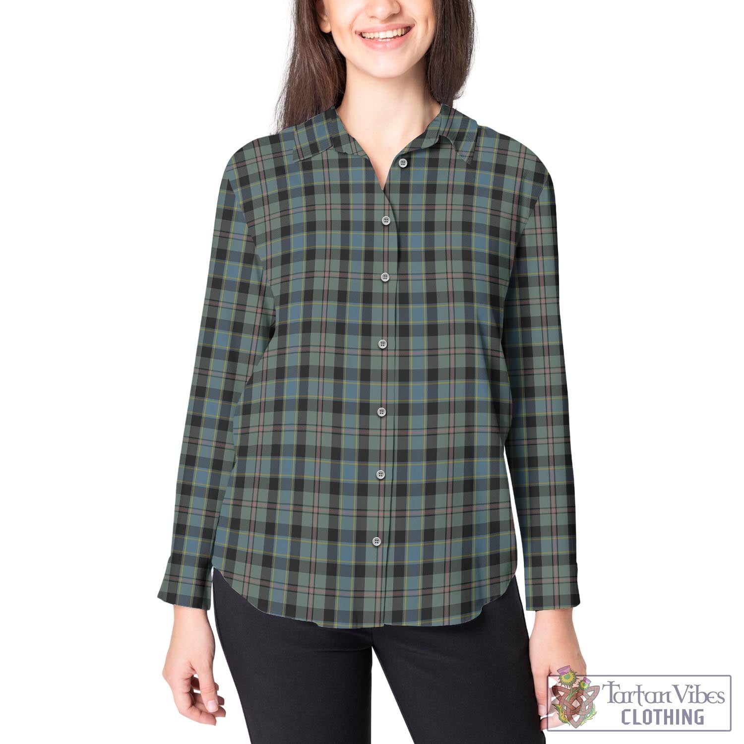 Ogilvie (Ogilvy) Hunting Tartan Womens Casual Shirt