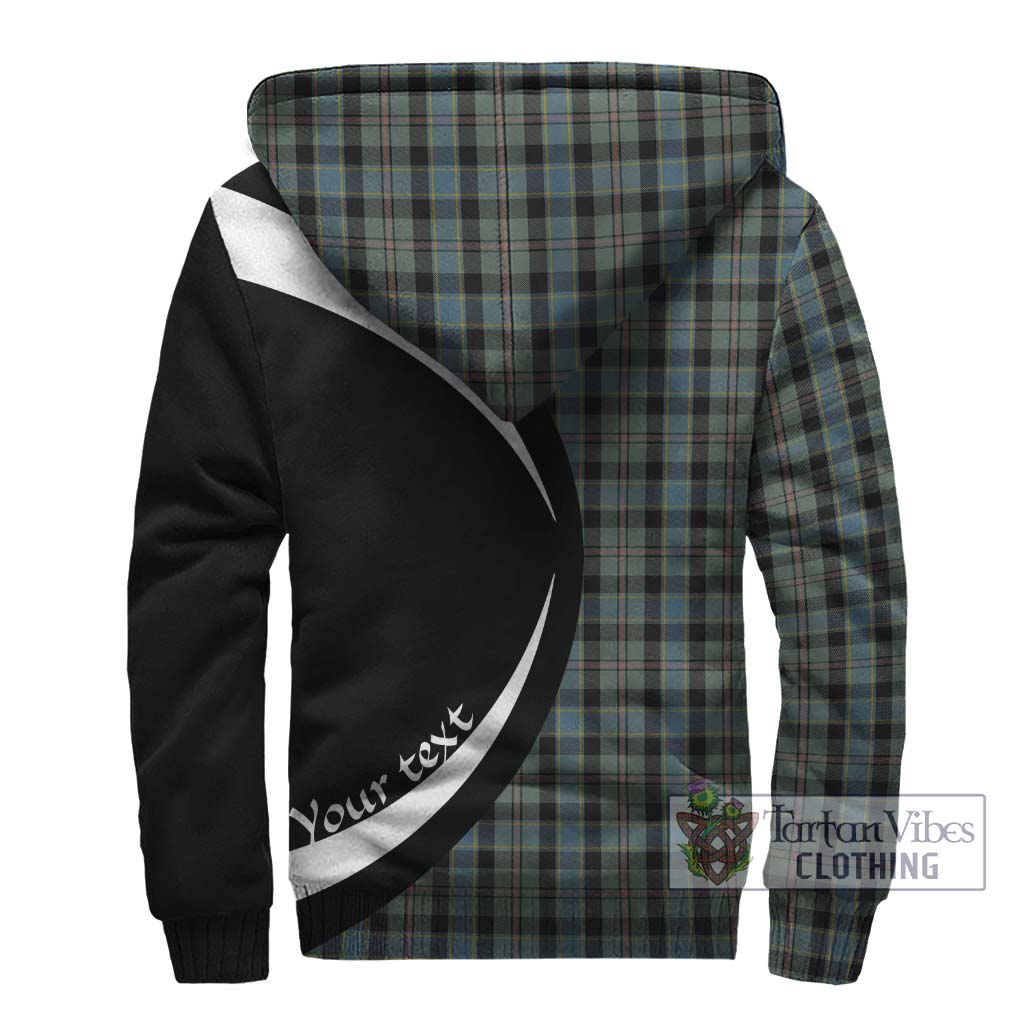 Ogilvie (Ogilvy) Hunting Tartan Sherpa Hoodie with Family Crest Circle Style - Tartan Vibes Clothing