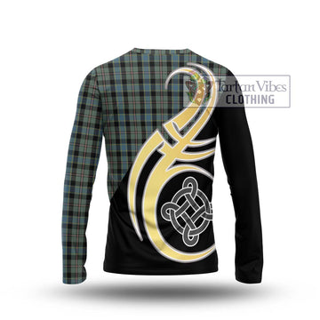 Ogilvie (Ogilvy) Hunting Tartan Long Sleeve T-Shirt with Family Crest and Celtic Symbol Style