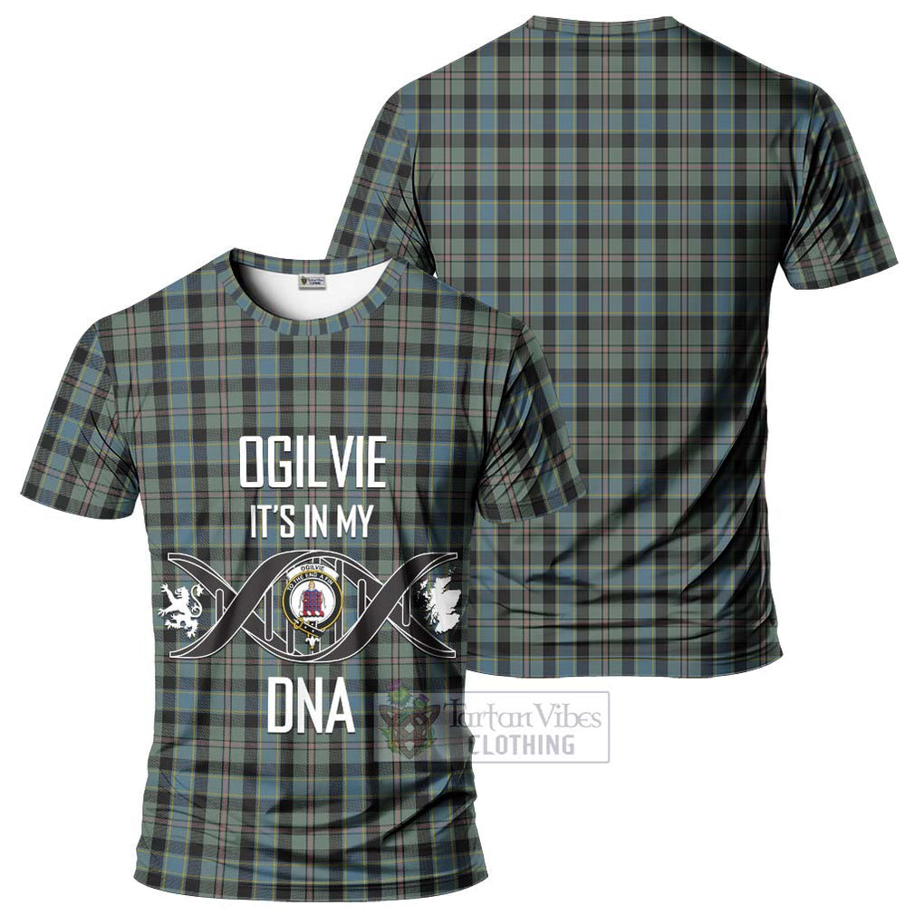 Ogilvie (Ogilvy) Hunting Tartan T-Shirt with Family Crest DNA In Me Style - Tartan Vibes Clothing