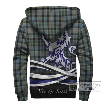 Ogilvie (Ogilvy) Hunting Tartan Sherpa Hoodie with Alba Gu Brath Regal Lion Emblem