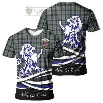 Ogilvie (Ogilvy) Hunting Tartan Cotton T-shirt with Alba Gu Brath Regal Lion Emblem