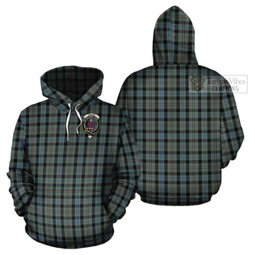 Ogilvie (Ogilvy) Hunting Tartan Cotton Hoodie with Family Crest