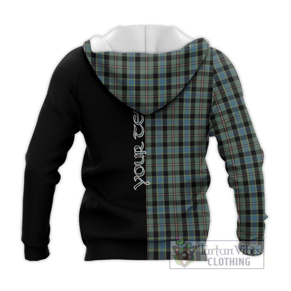 Ogilvie (Ogilvy) Hunting Tartan Knitted Hoodie with Family Crest and Half Of Me Style - Tartanvibesclothing Shop