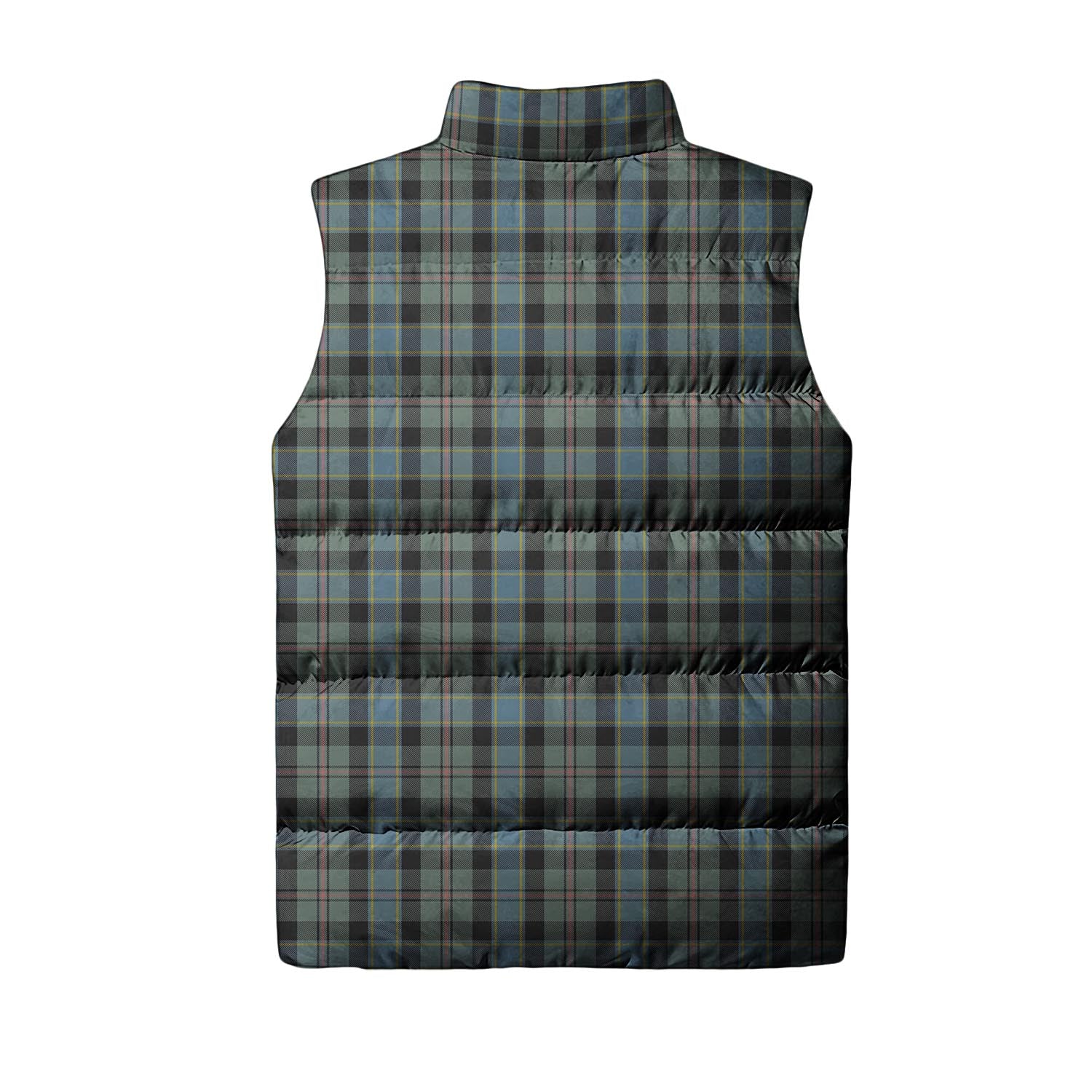 Ogilvie (Ogilvy) Hunting Tartan Sleeveless Puffer Jacket with Family Crest - Tartanvibesclothing