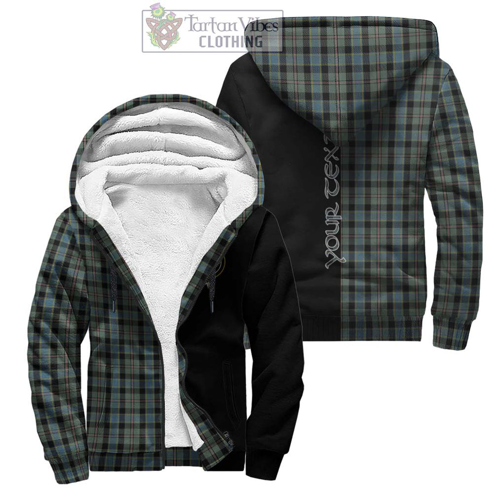 Ogilvie (Ogilvy) Hunting Tartan Sherpa Hoodie with Family Crest and Half Of Me Style Unisex - Tartanvibesclothing Shop