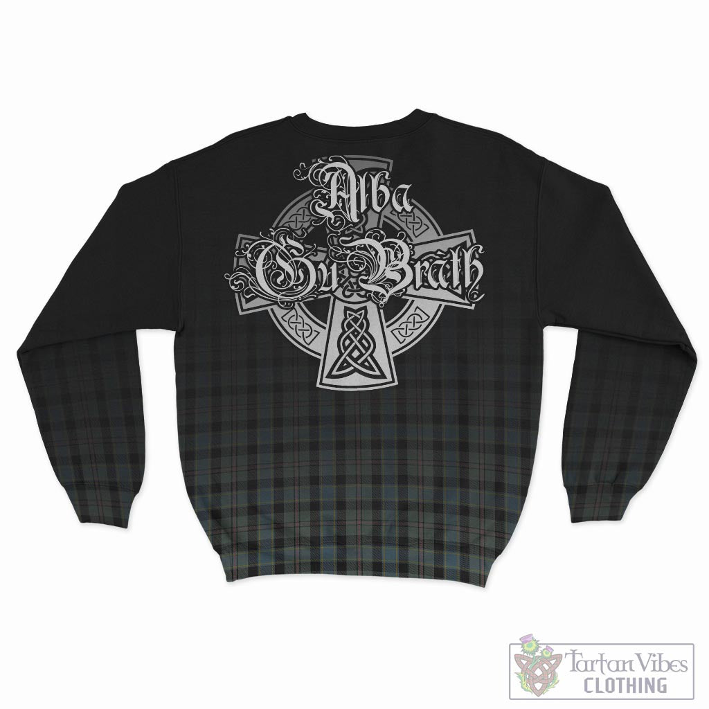 Tartan Vibes Clothing Ogilvie (Ogilvy) Hunting Tartan Sweatshirt Featuring Alba Gu Brath Family Crest Celtic Inspired