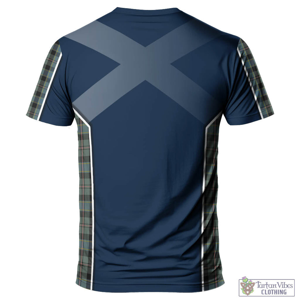 Tartan Vibes Clothing Ogilvie (Ogilvy) Hunting Tartan T-Shirt with Family Crest and Scottish Thistle Vibes Sport Style