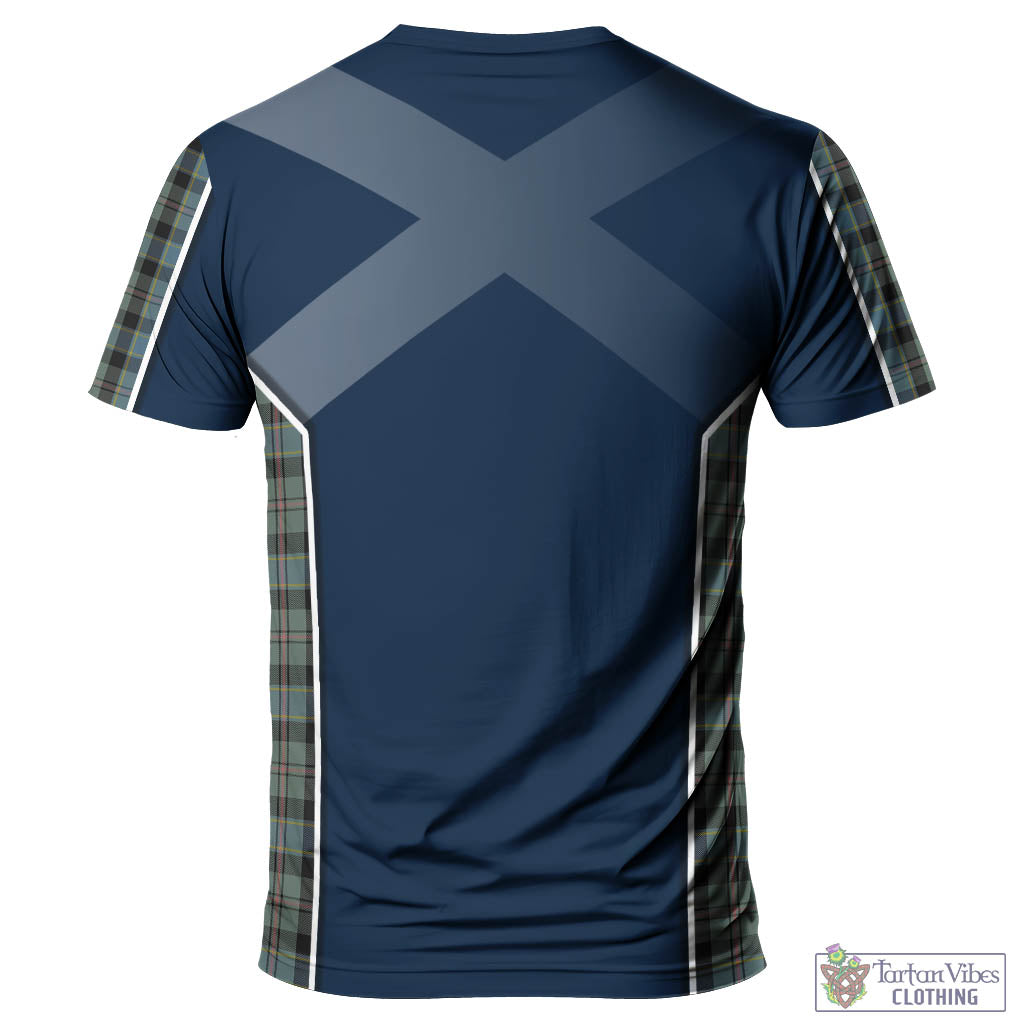 Tartan Vibes Clothing Ogilvie (Ogilvy) Hunting Tartan T-Shirt with Family Crest and Lion Rampant Vibes Sport Style