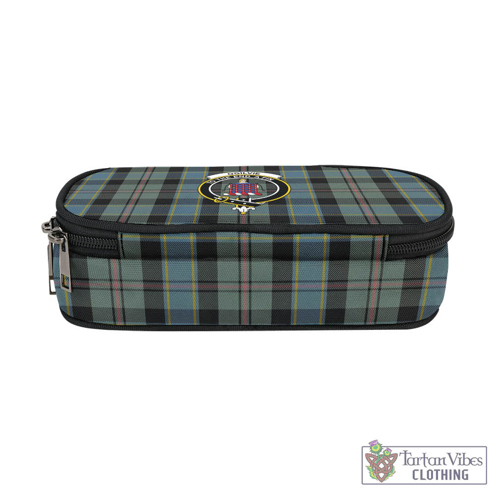 Tartan Vibes Clothing Ogilvie (Ogilvy) Hunting Tartan Pen and Pencil Case with Family Crest