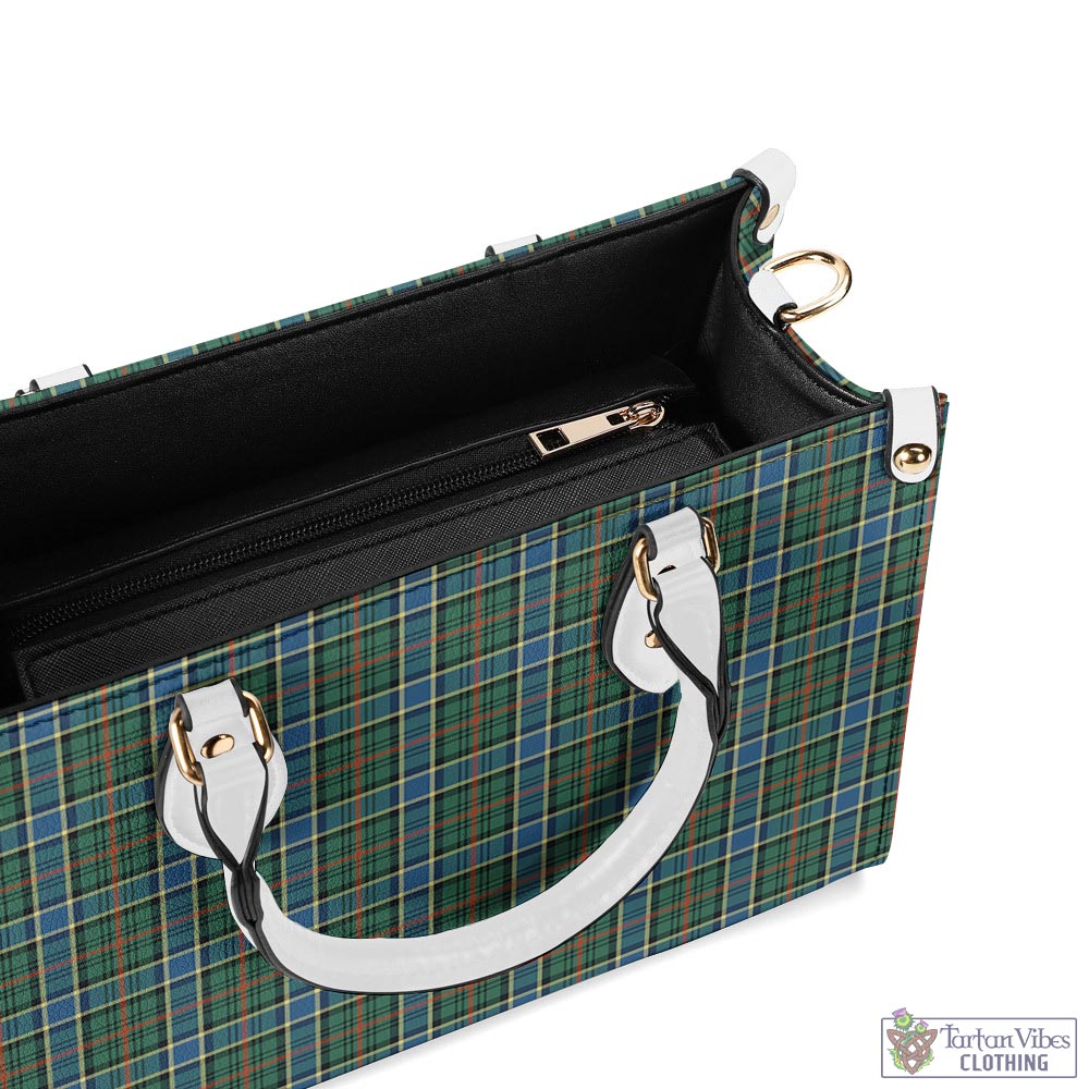 Tartan Vibes Clothing Ogilvie (Ogilvy) Hunting Ancient Tartan Luxury Leather Handbags