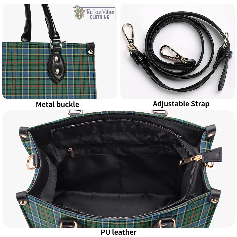 Tartan Vibes Clothing Ogilvie (Ogilvy) Hunting Ancient Tartan Luxury Leather Handbags