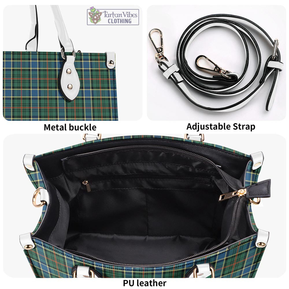 Tartan Vibes Clothing Ogilvie (Ogilvy) Hunting Ancient Tartan Luxury Leather Handbags