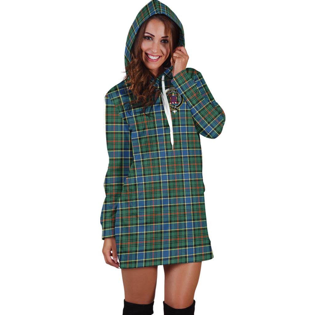 Ogilvie (Ogilvy) Hunting Ancient Tartan Hoodie Dress with Family Crest - Tartan Vibes Clothing