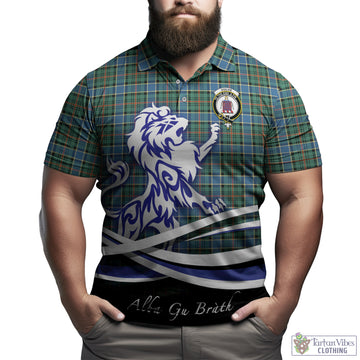 Ogilvie (Ogilvy) Hunting Ancient Tartan Polo Shirt with Alba Gu Brath Regal Lion Emblem