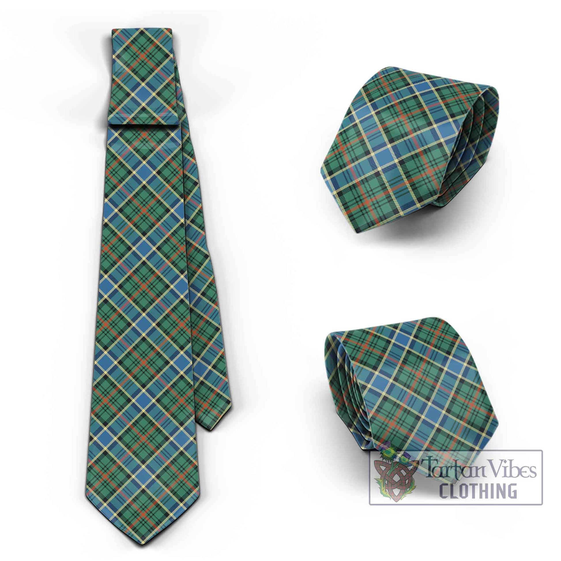 Tartan Vibes Clothing Ogilvie (Ogilvy) Hunting Ancient Tartan Classic Necktie Cross Style