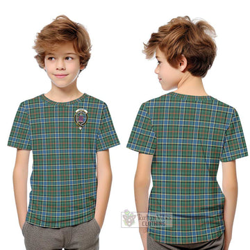 Ogilvie (Ogilvy) Hunting Ancient Tartan Kid T-Shirt with Family Crest