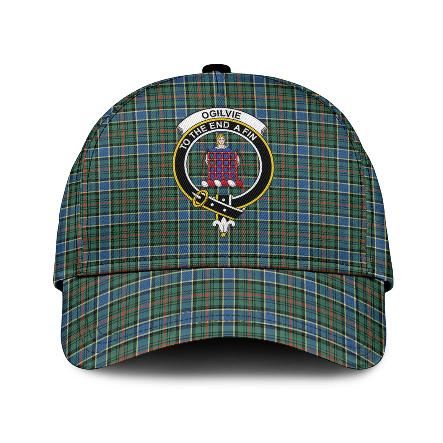 Ogilvie (Ogilvy) Hunting Ancient Tartan Classic Cap with Family Crest Classic Cap Universal Fit - Tartan Vibes Clothing