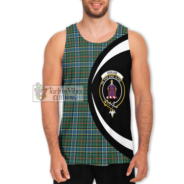 Ogilvie (Ogilvy) Hunting Ancient Tartan Men's Tank Top with Family Crest Circle Style