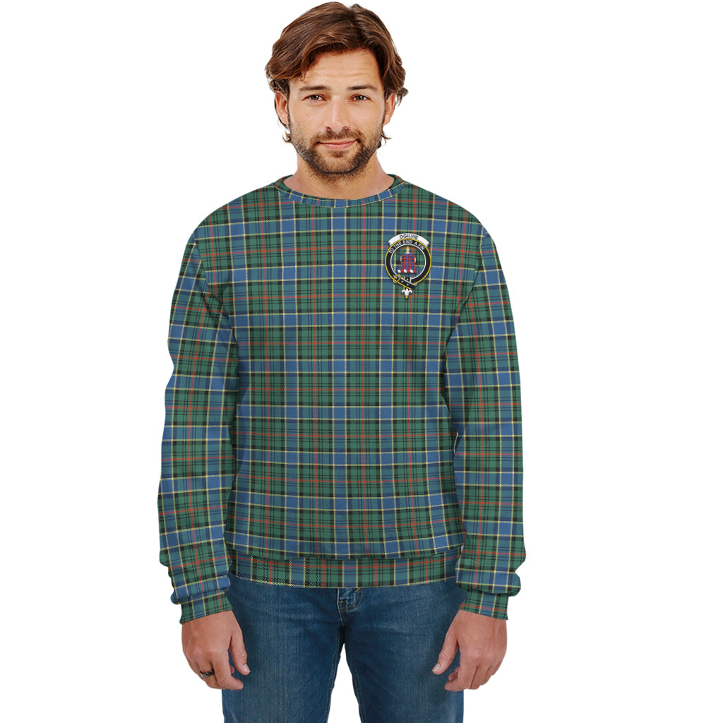 Ogilvie (Ogilvy) Hunting Ancient Tartan Sweatshirt with Family Crest Unisex - Tartan Vibes Clothing