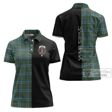 Ogilvie (Ogilvy) Hunting Ancient Tartan Women's Polo Shirt with Family Crest and Half Of Me Style