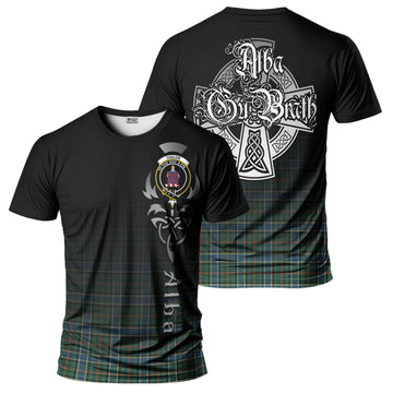 Ogilvie (Ogilvy) Hunting Ancient Tartan T-Shirt Featuring Alba Gu Brath Family Crest Celtic Inspired