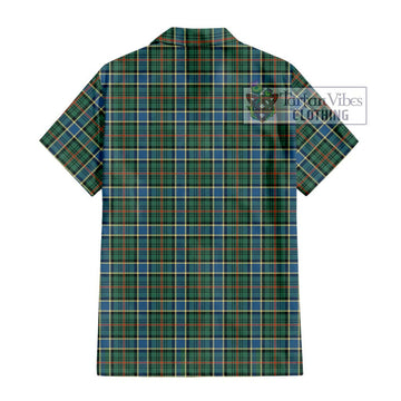 Ogilvie (Ogilvy) Hunting Ancient Tartan Short Sleeve Button Shirt with Family Crest DNA In Me Style