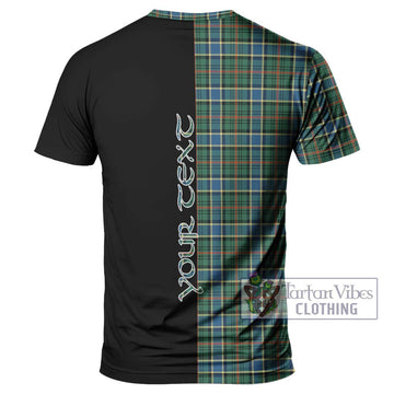 Ogilvie (Ogilvy) Hunting Ancient Tartan T-Shirt with Family Crest and Half Of Me Style