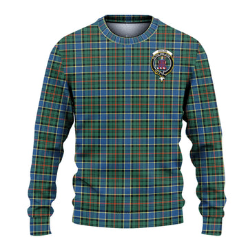 Ogilvie (Ogilvy) Hunting Ancient Tartan Ugly Sweater with Family Crest