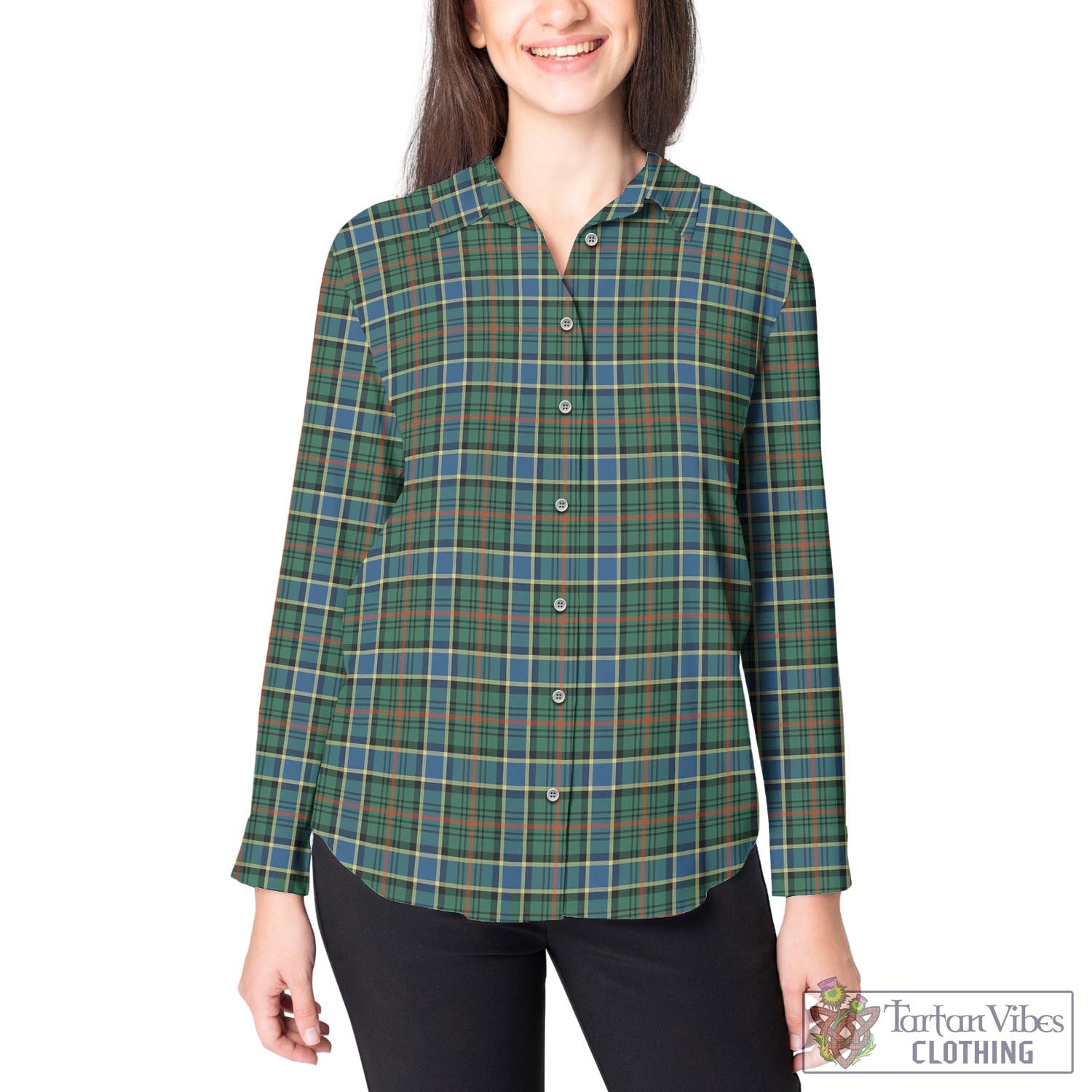 Ogilvie (Ogilvy) Hunting Ancient Tartan Womens Casual Shirt