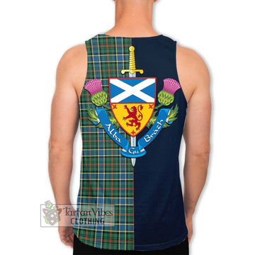 Ogilvie (Ogilvy) Hunting Ancient Tartan Men's Tank Top Alba with Scottish Lion Royal Arm Half Style