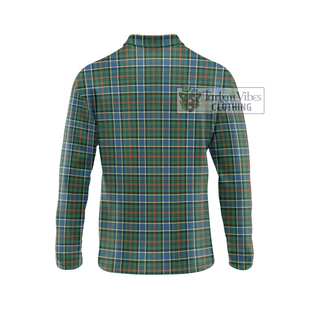 Ogilvie (Ogilvy) Hunting Ancient Tartan Long Sleeve Polo Shirt with Family Crest DNA In Me Style - Tartanvibesclothing Shop