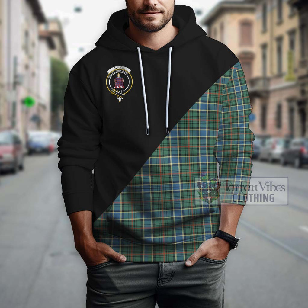 Ogilvie (Ogilvy) Hunting Ancient Tartan Hoodie with Family Crest and Military Logo Style - Tartanvibesclothing Shop