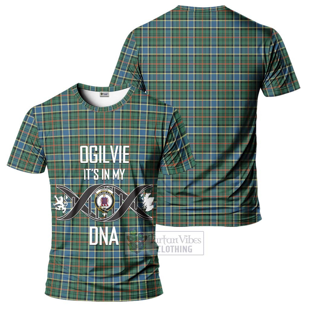 Ogilvie (Ogilvy) Hunting Ancient Tartan T-Shirt with Family Crest DNA In Me Style - Tartan Vibes Clothing