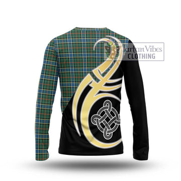 Ogilvie (Ogilvy) Hunting Ancient Tartan Long Sleeve T-Shirt with Family Crest and Celtic Symbol Style