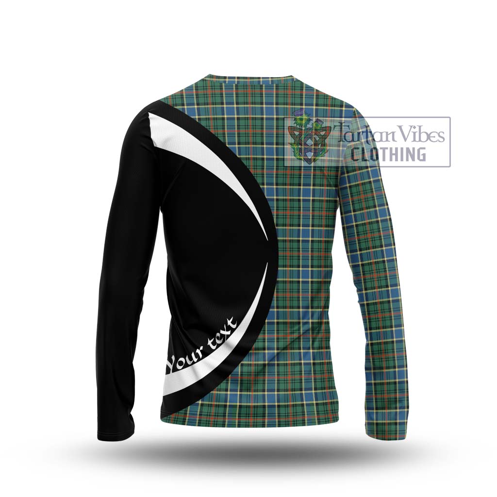 Ogilvie (Ogilvy) Hunting Ancient Tartan Long Sleeve T-Shirt with Family Crest Circle Style - Tartan Vibes Clothing