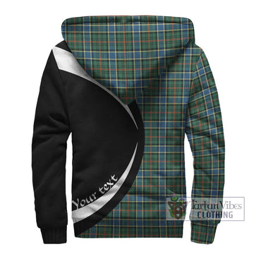 Ogilvie (Ogilvy) Hunting Ancient Tartan Sherpa Hoodie with Family Crest Circle Style