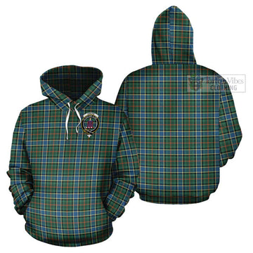 Ogilvie (Ogilvy) Hunting Ancient Tartan Cotton Hoodie with Family Crest