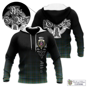 Ogilvie (Ogilvy) Hunting Ancient Tartan Knitted Hoodie Featuring Alba Gu Brath Family Crest Celtic Inspired