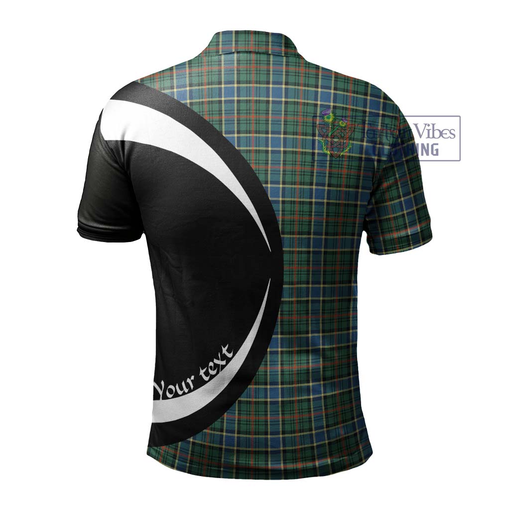 Ogilvie (Ogilvy) Hunting Ancient Tartan Men's Polo Shirt with Family Crest Circle Style - Tartan Vibes Clothing