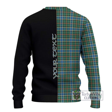 Ogilvie (Ogilvy) Hunting Ancient Tartan Ugly Sweater with Family Crest and Half Of Me Style