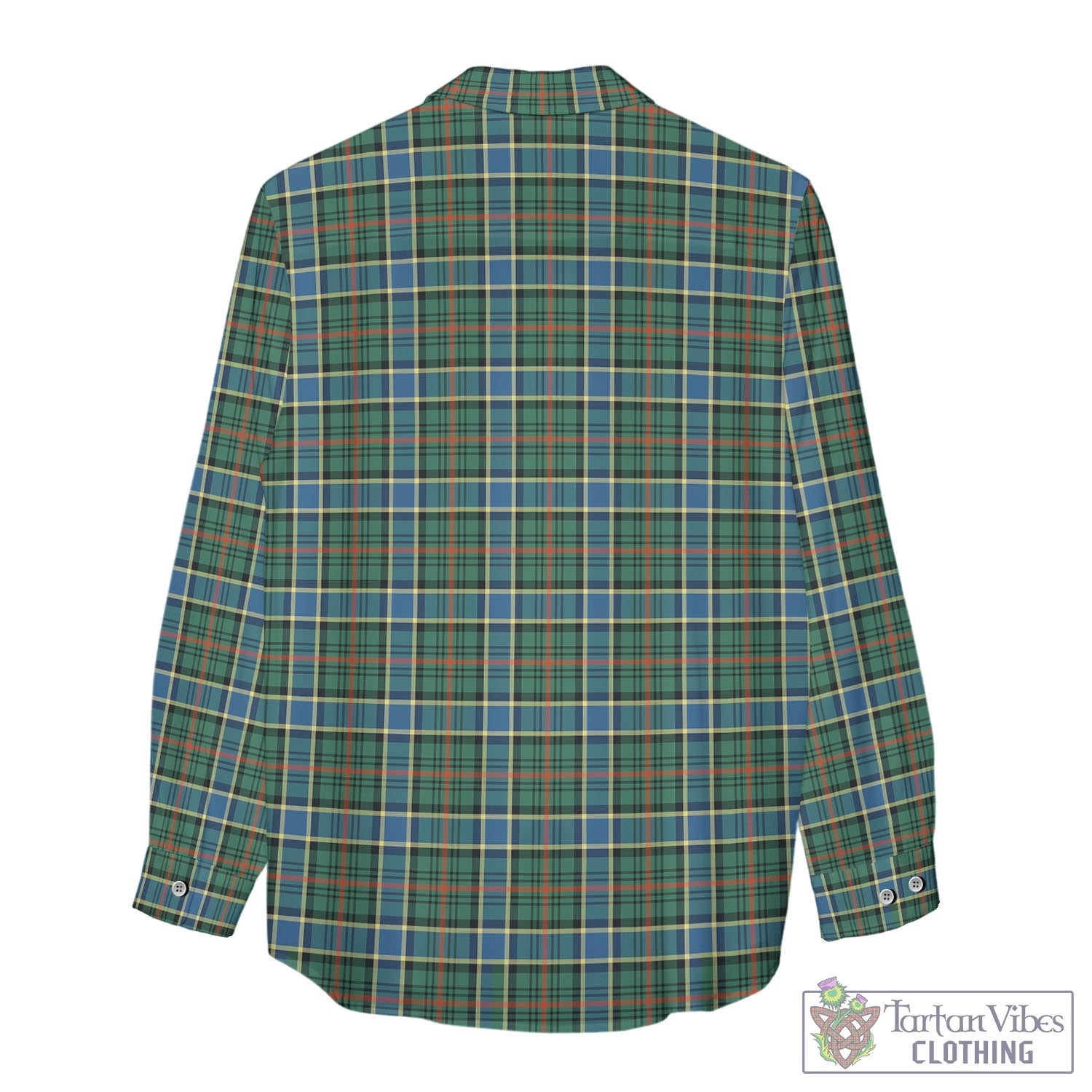 Tartan Vibes Clothing Ogilvie (Ogilvy) Hunting Ancient Tartan Womens Casual Shirt with Family Crest