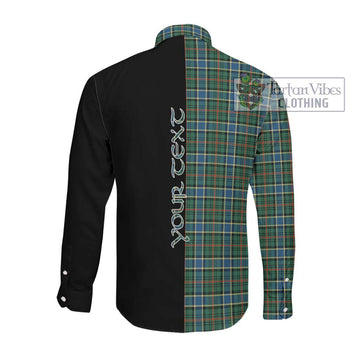 Ogilvie (Ogilvy) Hunting Ancient Tartan Long Sleeve Button Shirt with Family Crest and Half Of Me Style