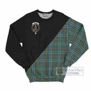 Ogilvie (Ogilvy) Hunting Ancient Tartan Sweatshirt with Family Crest and Military Logo Style