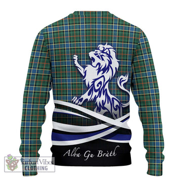 Ogilvie (Ogilvy) Hunting Ancient Tartan Ugly Sweater with Alba Gu Brath Regal Lion Emblem