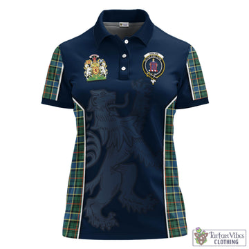 Ogilvie (Ogilvy) Hunting Ancient Tartan Women's Polo Shirt with Family Crest and Lion Rampant Vibes Sport Style